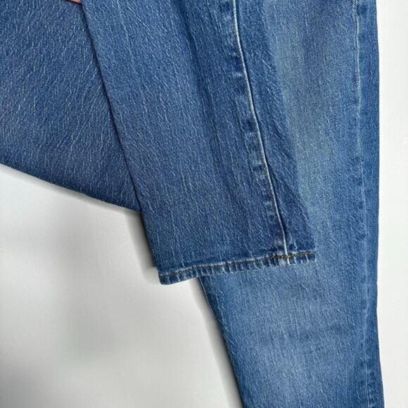 Madewell Women’s Medium Wash the High‎ Rise Slim Boy Jean Straight Size 29T - Picture 3 of 7